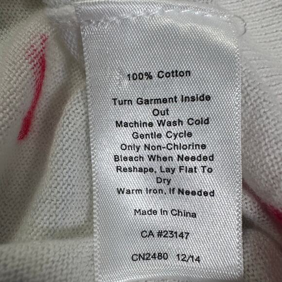 Talbots Sailboat Regatta Cardigan Sweater Cotton Knit Nautical Island Coastal M - Picture 6 of 6